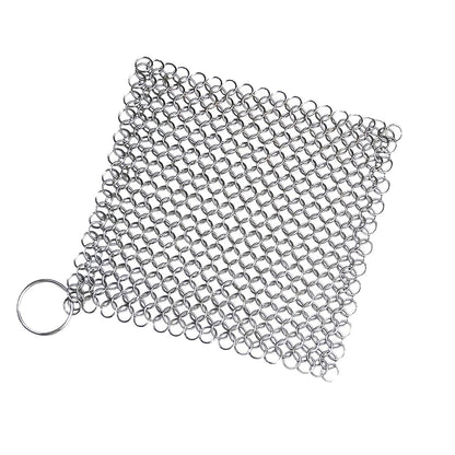 1Pack 7" Outdoor Grills Stainless Steel Chainmail Scrubber Tough on Grime