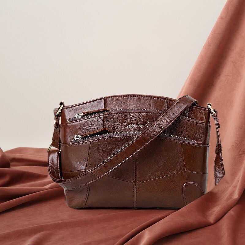 Women Shoulder Crossbody Bag Genuine Leather Large Handbags Vintage Luxury Bags