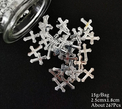 Confetti 15g Church Wedding Golden Pigeon Sequin Cross Bible Table Scatter Decor