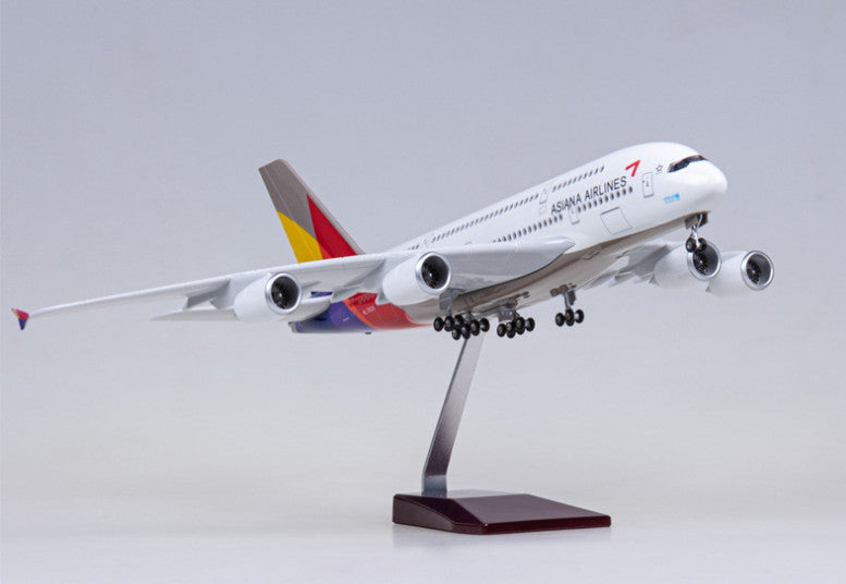 46CM 1:160 ASIANA AIRLINES AIRBUS A380 Plane Landing Gear Resin Aircraft Model