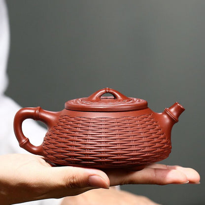 True Yixing Zisha Clay Tea Pot Dahongpao Marked Shipiao Pot Handmade Kungfu Pot