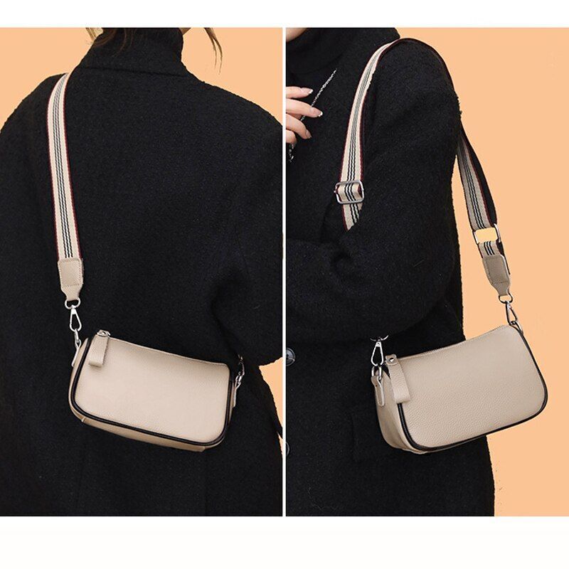 Casual Sling Handbag Soft Genuine Leather Tote Vintage Shoulder Messenger Bags