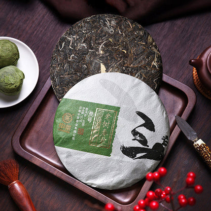 Chinese Tea CHINATEA Yunnan Laoshu Chunqiu No. 3 Pu'er Pu-erh Raw Tea Cake 357g