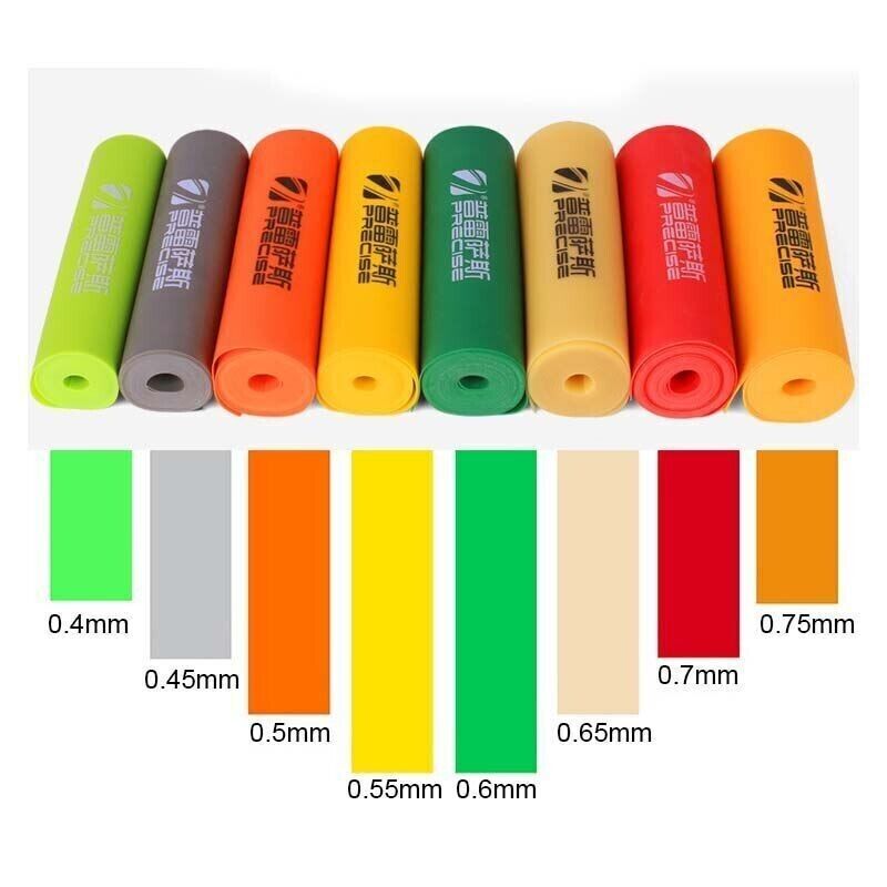 Slingshot Multicolor Elastic Flat Rubber Band For Catapult Hunting 0.40mm-0.70mm