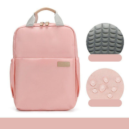Waterproof Nylon Backpack Laptop School Bag Levander Color Schoolbag Traveling