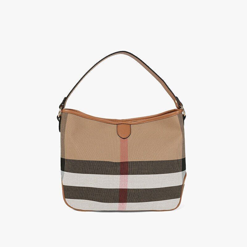 Canvas PU Women's Bags Plaid Totes Leather Handbags Canvas Women Shoulder Bags