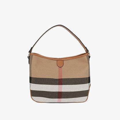 Canvas PU Women's Bags Plaid Totes Leather Handbags Canvas Women Shoulder Bags