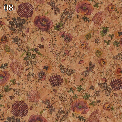 100x138cm Natural Cork Leather Fabric DIY Printed Textured Bag Furniture Decor