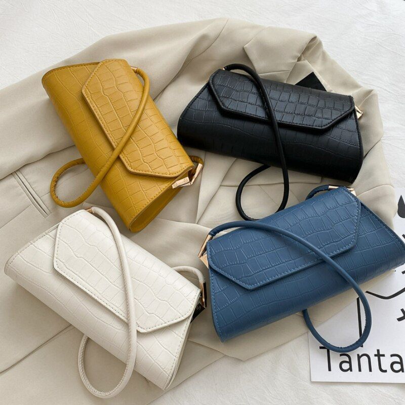 Retro Handbag Synthetic Leather Shoulder Totes Bag Portable Underarm Purse Bags