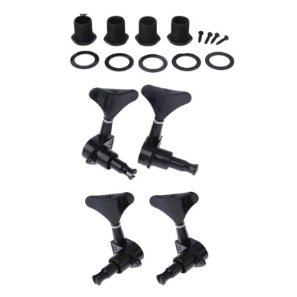 Black 2L+2R 4 Acoustic Guitar String Tuning Pegs Closed Gear Machine Heads B