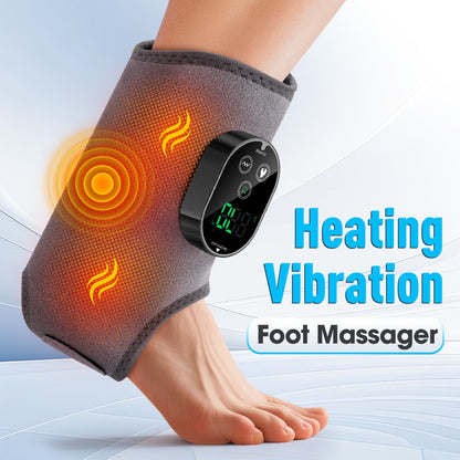 Cordless Foot Ankle Massager Pain Relief with 6 Heat Levels&3 Vibration Modes