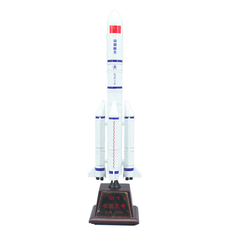 1:300 25CM China Long March CZ-5 Carrier Rocket Diecast Aerospace Model