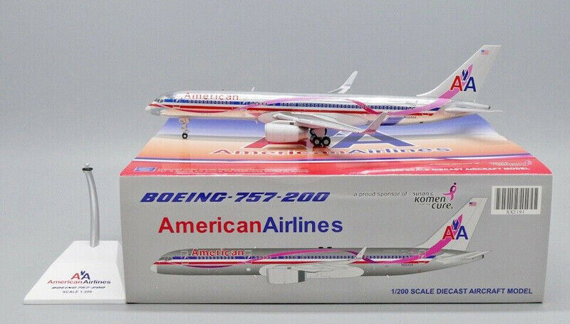 1:200 JC Wings American BOEING 757-200 Passenger Airplane Diecast Aircraft Model