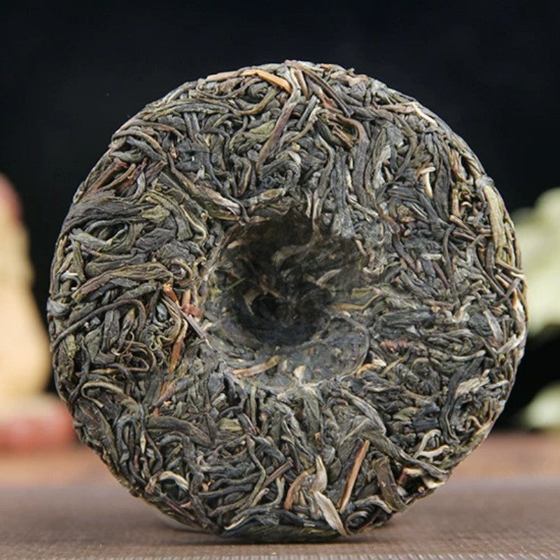 100g Raw Pu-erh Tea Kunlu Mountain Ancient Tree Menghai Mini Compressed Tea Cake