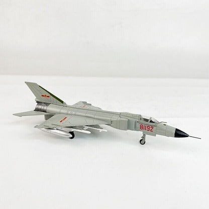 1:100 23CM J-8 Fighter Airplane Diecast Military Aircraft Plane Model