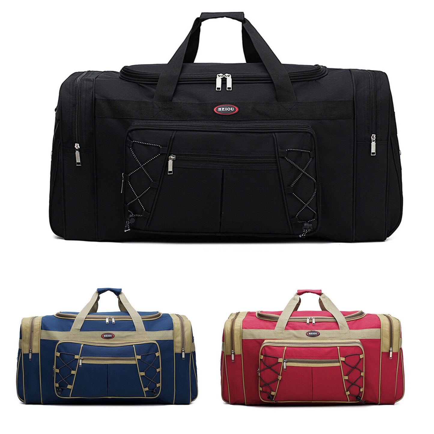 60 L Large Canvas Duffle Bag Travel Luggage Sports Gym Tote Waterproof Men Women
