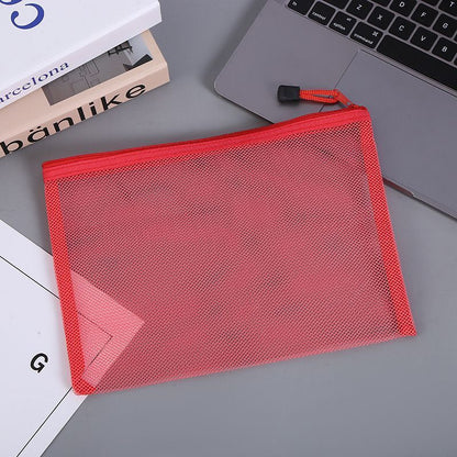 Transparent Nylon Mesh Bag Makeup Cosmetic Storage Purse Zipper Travel Organizer