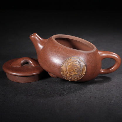 Chinese Yixing Zisha Clay Handmade Exquisite Teapot（ 石瓢 底款：汪寅仙）