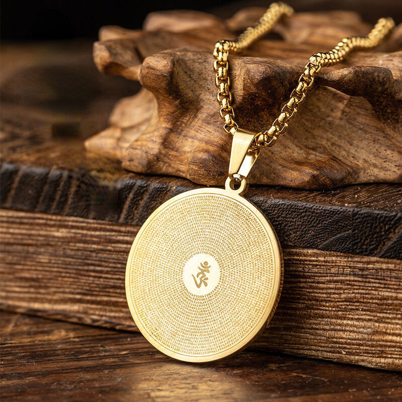 1.29" Full Text Shurangama Mantra Pendant Necklace Transit Shurangama Sutra