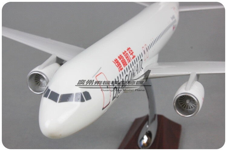 38CM DRAGONAIR AIRBUS A320 B-HSO Passenger Plane Airplane Resin Aircrarft Model