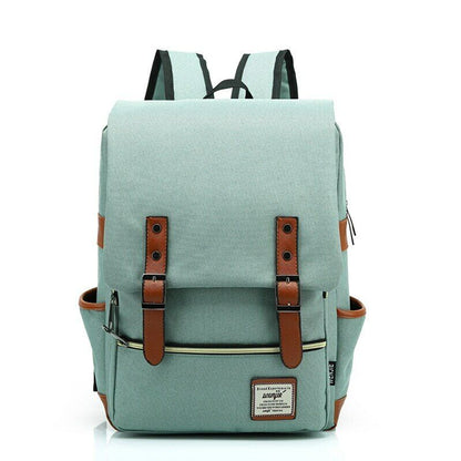 Fashion Vintage Laptop Backpack Women Canvas Bags Men Canvas Travel Backpacks