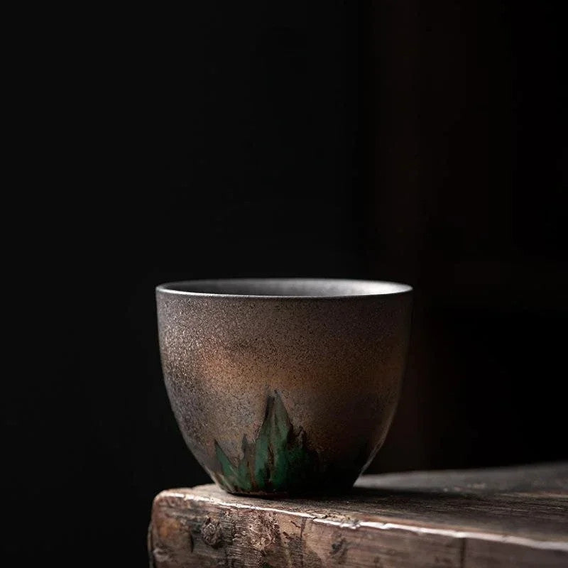 80ml Retro Gilding Ceramic Teacup Tea Tasting Cup Master Cup Kung Fu Teaware