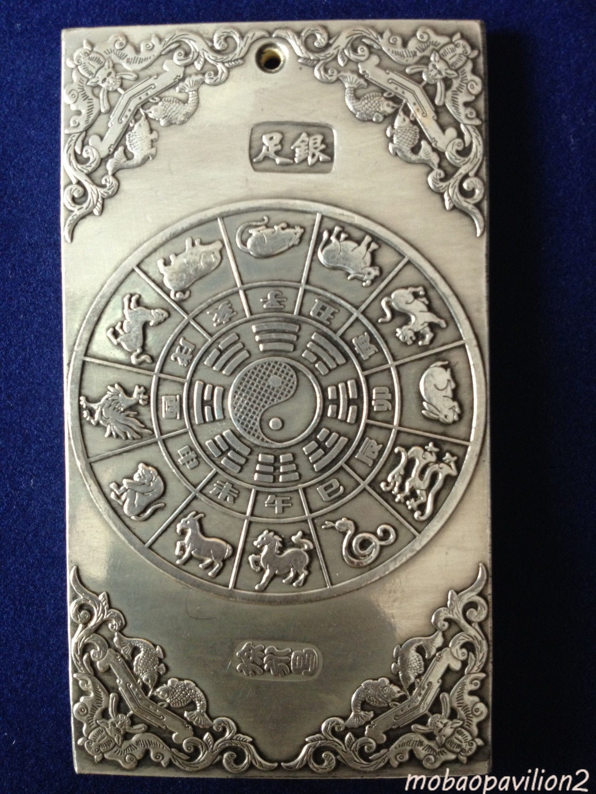 3.9" Collected Old Silver Guan Kwan Yin Buddha Dragon Statue Nepal Thangka