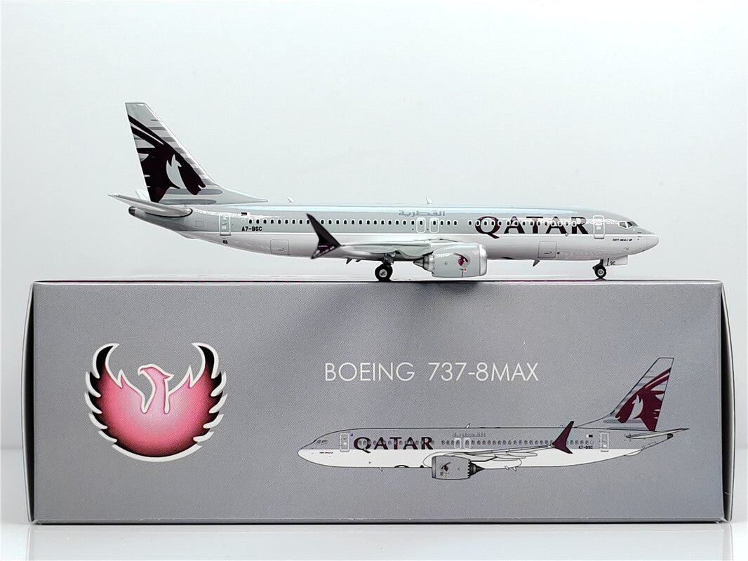 1:400 Phoenix QATAR BOEING B737MAX8 Airplane Diecast Aircraft Plane Model