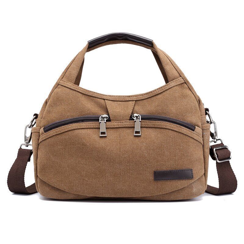 Small Tote Bag Shoulder Canvas Handbag Crossbody Purse Retro Messenger Bag Pouch