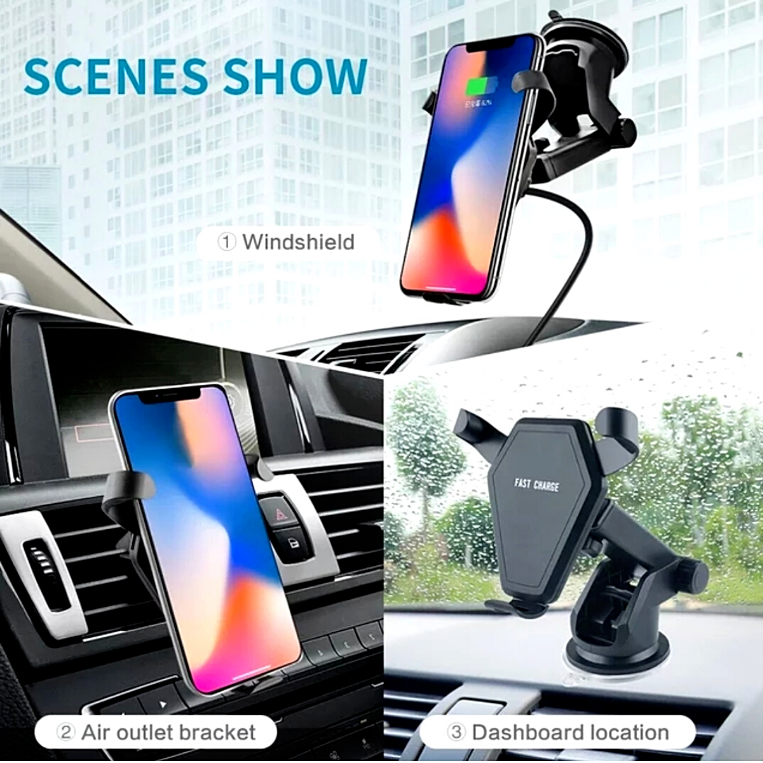 Cargador De Auto Coche Carro Rapido Inalambrico Tecnologia 3 en 1 Universal US*