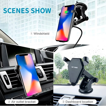 Cargador De Auto Coche Carro Rapido Inalambrico Tecnologia 3 en 1 Universal US*