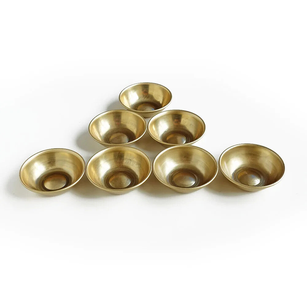 Copper Tibetan Bowl Buddha Disciples to Supply Water Meditation Brass Cup 7Set