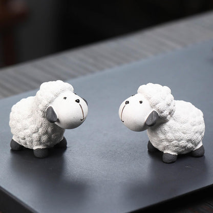 Little Sheep Purple Sands Tea Pet Ornament 7.7cm Kung Fu Tea tray accessories