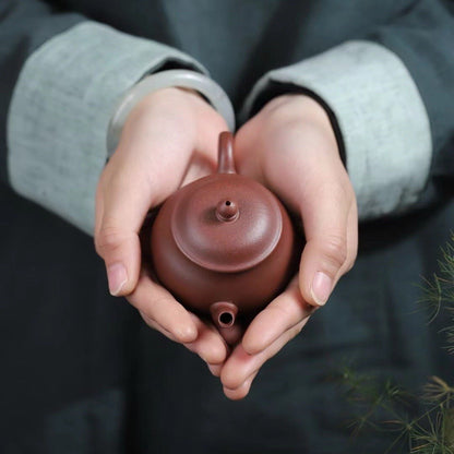 110cc Eggshell Yixing Zisha Purple Clay Huanglong Mountains Zini Handmade Teapot