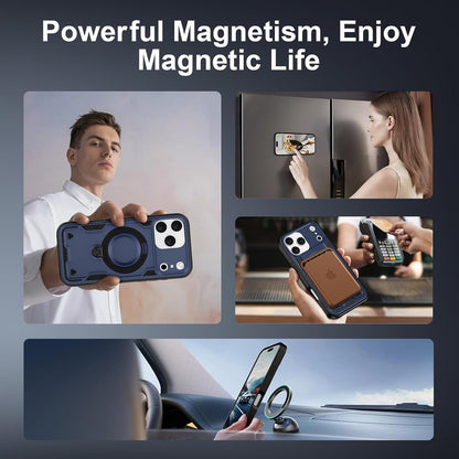 Iphone 17 Pro Max Case with 360° Spin Magnetic Stand Ring Holder, Fit for Mag-Sa
