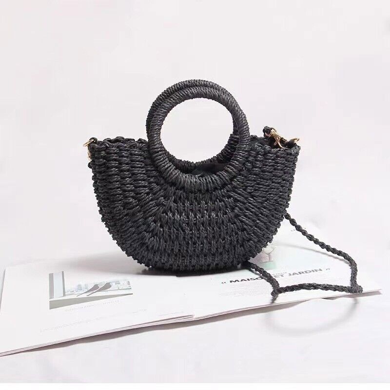 Straw Bag for Womens Summer Beach Bag Woven Tote Bag Large Rattan Shoulder Bag