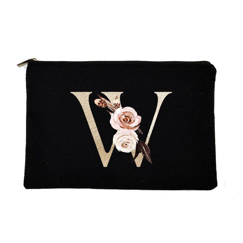 Makeup Bag Letter Print Traveling Case Organizer Storage Pouch Purse 14*22*14 CM