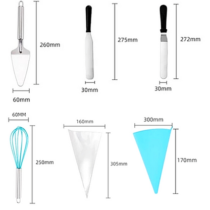Cake Decorating Kit Set Tools Bags Piping Tips Pastry Icing Bags Nozzles 420 pcs
