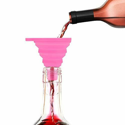 4 Pack Reusable Silicone Funnels, 2.4" Wide x 2.8" Tall, Collapsible to under 1"