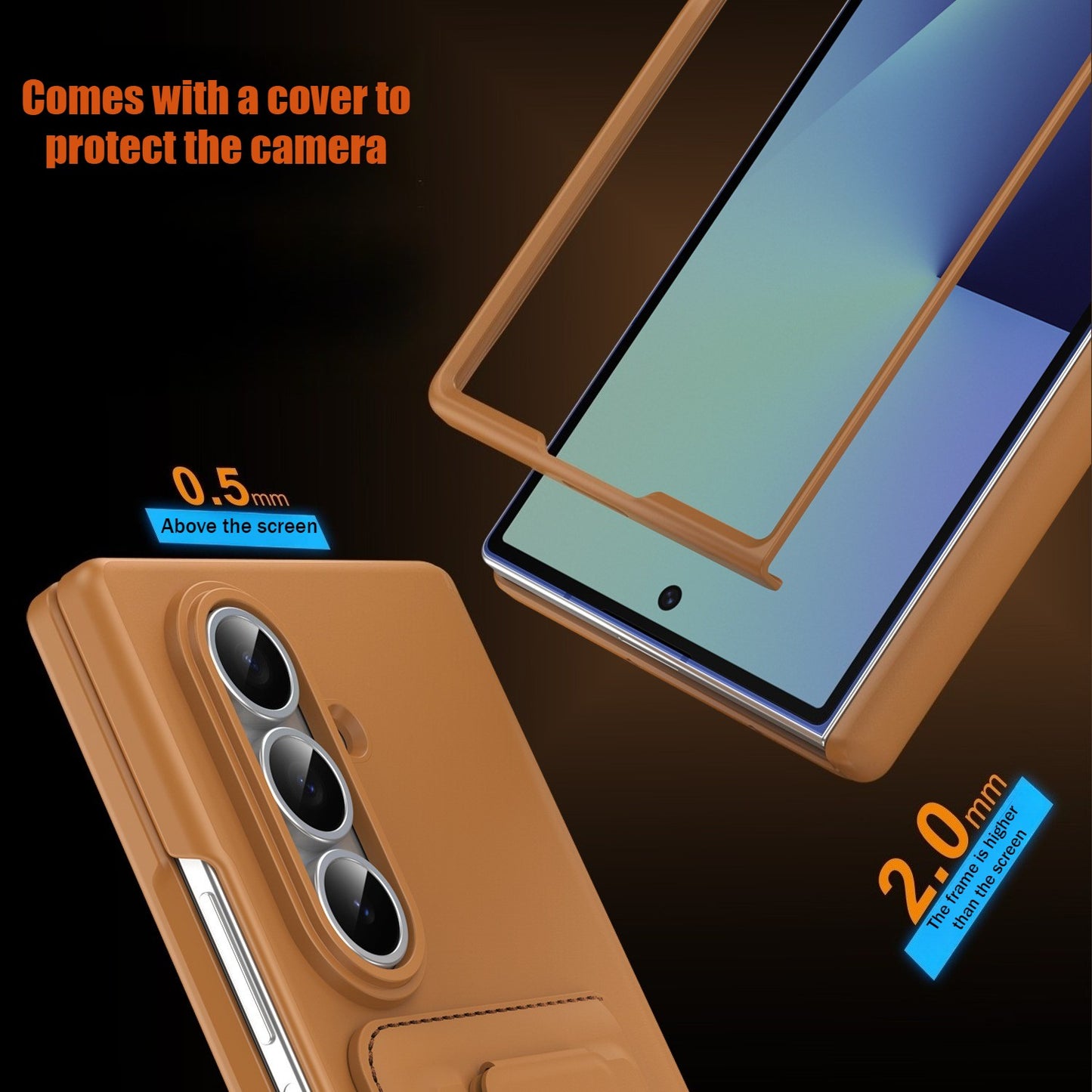 Suitable for Samsung zfold 7 FOLD6 folding card holder with full anti drop shell
