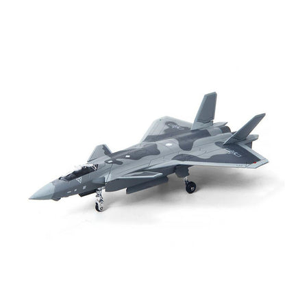 1:144 J-20 Aircraft Model Alloy Simulation Military Fighter Finished Ornaments H