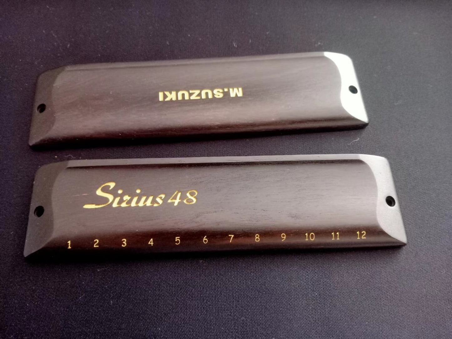 Handmade Sandalwood Cover Plate for Sirius Suzuki S-48 DIY Harmonica