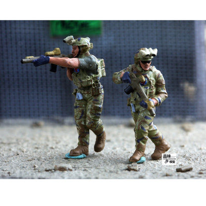 1/72 British SAS Special Air Service 6pcs Soldier Special Operations Team Model