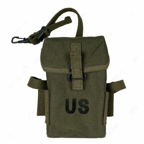 Vietnam War Bag US Army M1956 Pocket Metal Clasp Ammo Pouch Collection