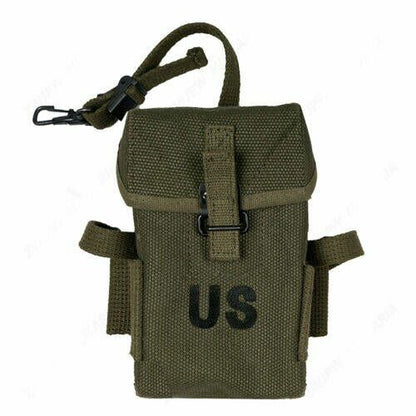 Vietnam War Bag US Army M1956 Pocket Metal Clasp Ammo Pouch Collection