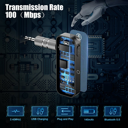 USB Wireless Bluetooth 5.0 Transmitter Receiver for Car Music Audio Aux Adapter