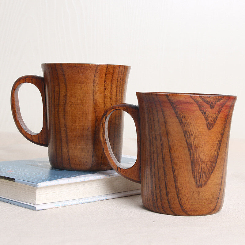 Wooden Coffee Mug Handmade Water Tea Cup 200ML Solid Jujube Wood Beer Mug 1pc