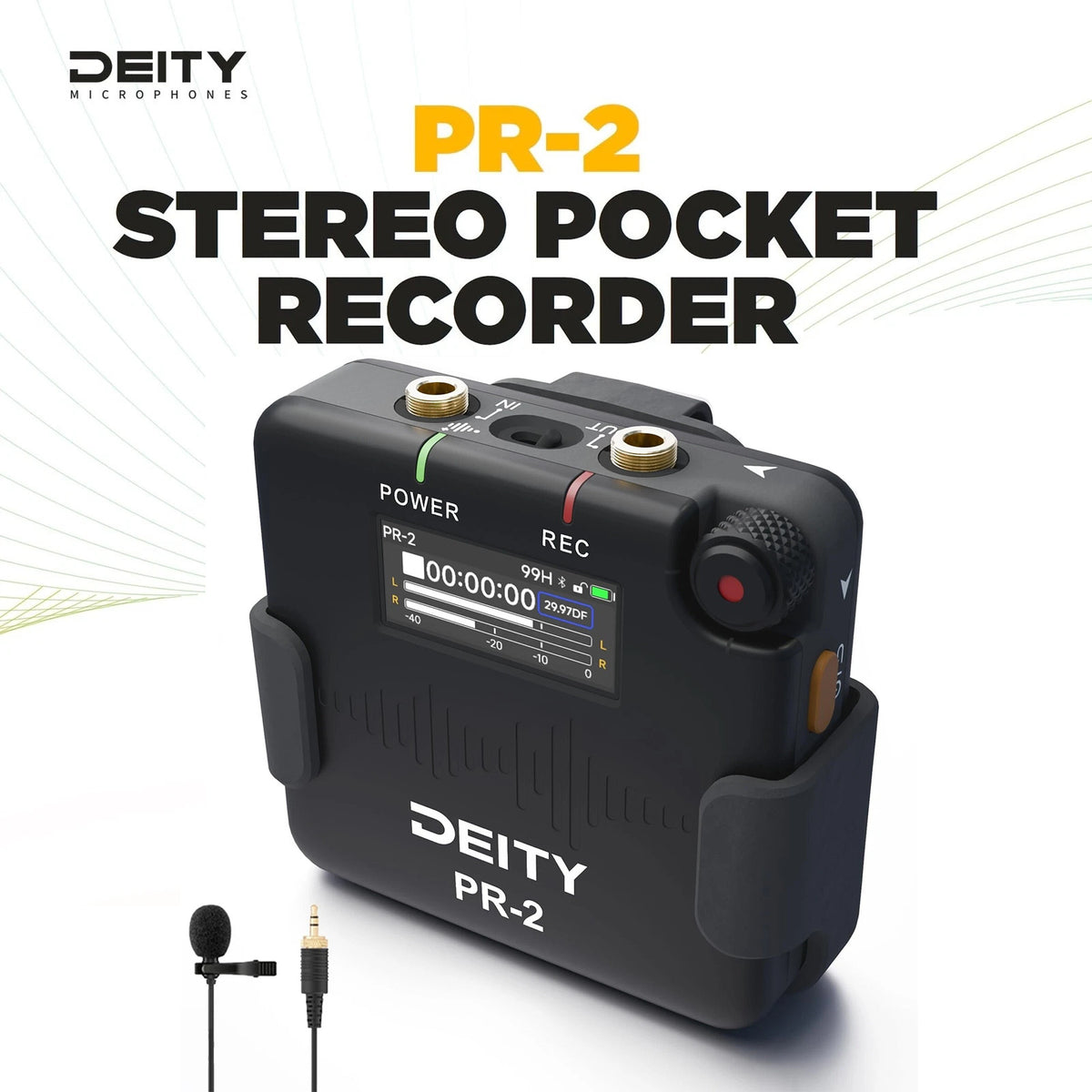 Deity PR-2 PR2 Pocket Audio Recorder with 32-Bit Float Recording Mic APP Control