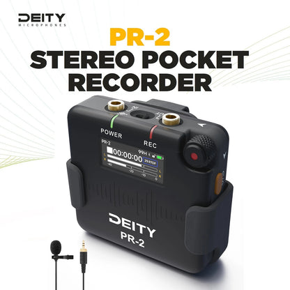 Deity PR-2 PR2 Pocket Audio Recorder with 32-Bit Float Recording Mic APP Control