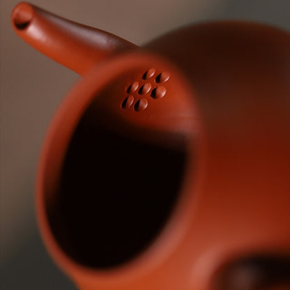 90ml Mini Tea Pot Handmade Marked Real Yixing Zisha Zhu Clay Pear 7 Infuser Hole